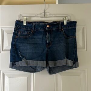 Dark Blue Denim Shorts